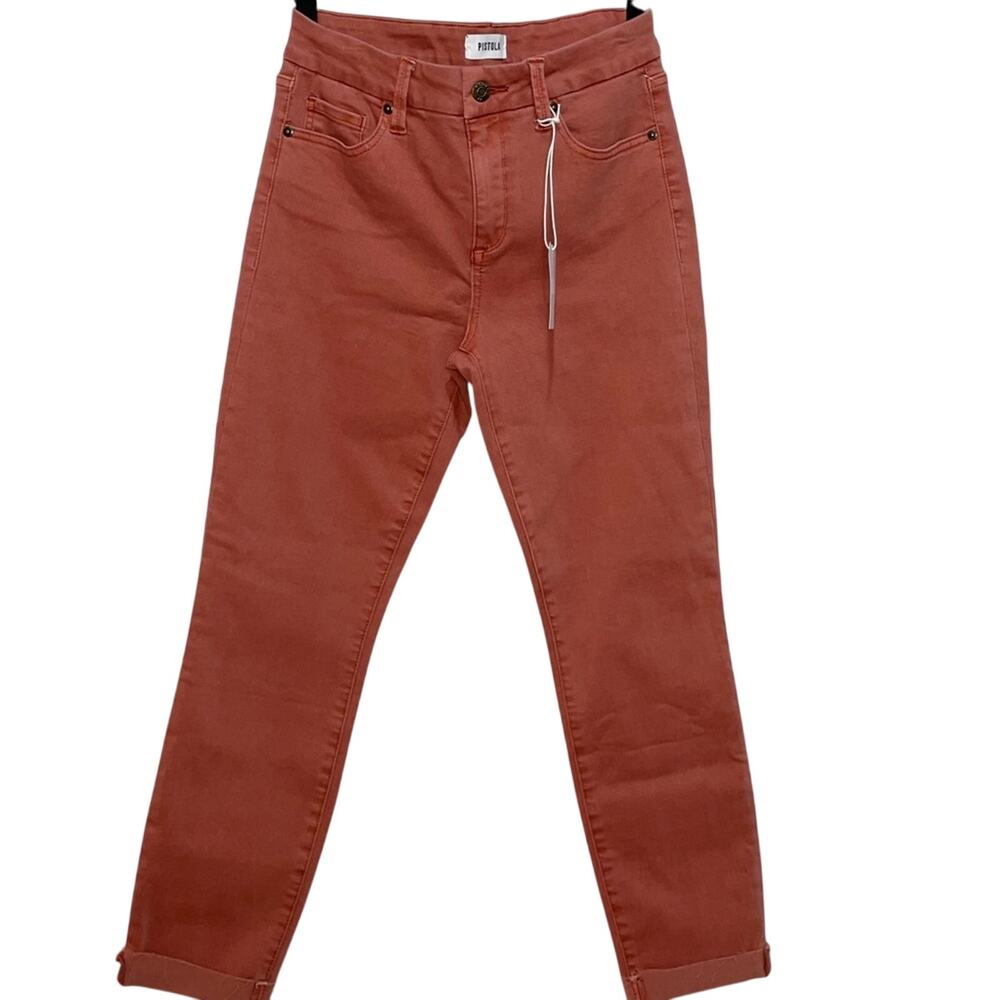 Pistola Slim Straight Scissor Cut Hem Jean 28 Edgy Versatile Designer NEW